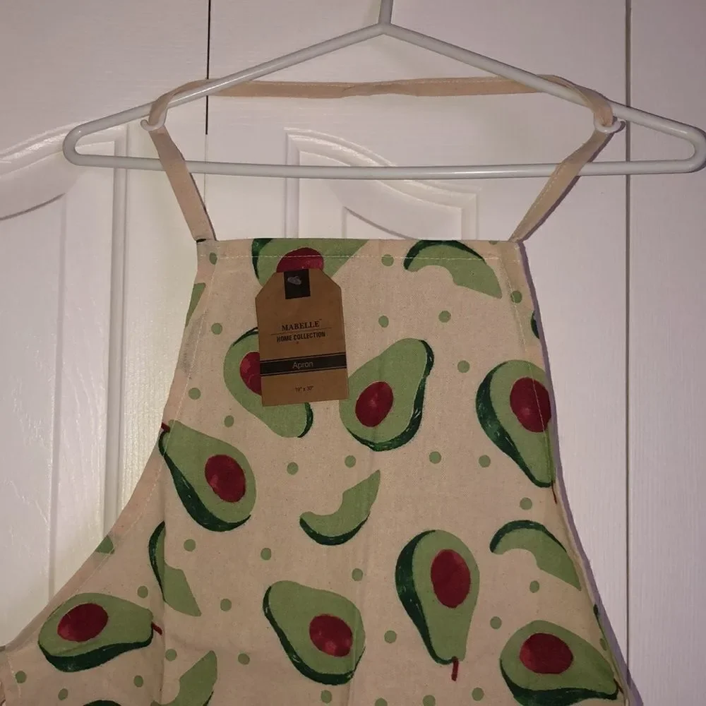 Mabelle Home Collection Avocado Print Cotton Apron